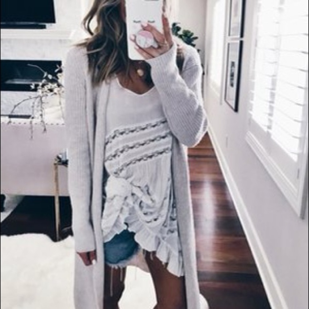 Free People Intimately Lace Voile Trapeze Slip